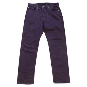 Vintage 1997 Levi’s 501 Purple Denim Made in USA Straight Leg Womens Jeans 33x32
